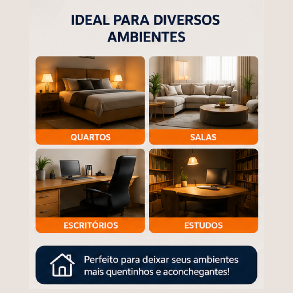 Aquecedor Elétrico Portátil 1000W 127V Ventilação Ar Startools - lgjlimacomercio