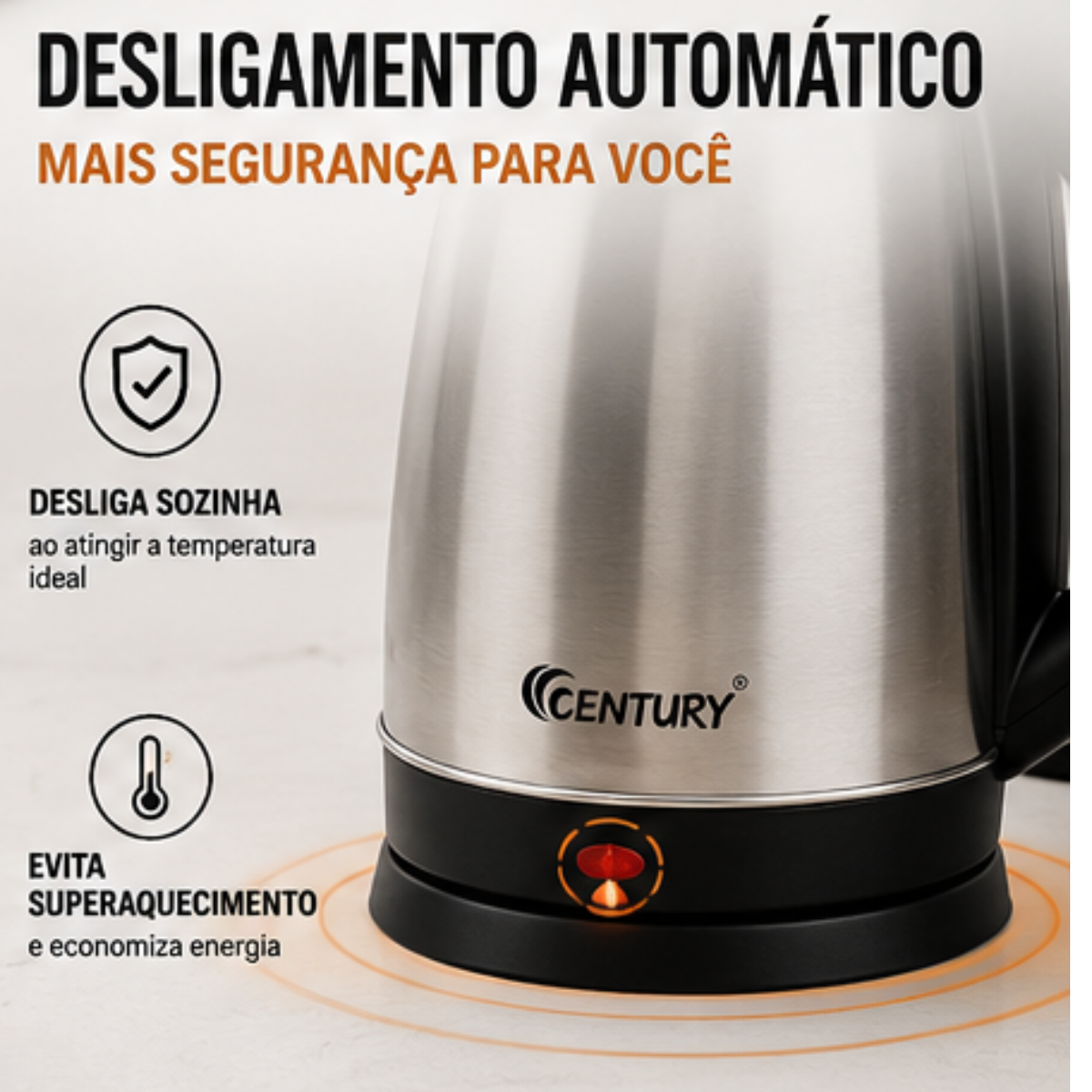 Chaleira Fratelli 1,8L vista lateral bico direcionador | Lgjlima Comercio