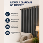 Cortina Black- Out com Alças 140x140 - Cinza - lgjlimacomercio