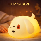 Luz noturna LED cachorrinho Petrin 5 cores sensor touch USB | Lgjlima Comercio