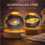 Luminária cristal 3D Petrin luz suave USB decoração mesa | Lgjlima Comercio