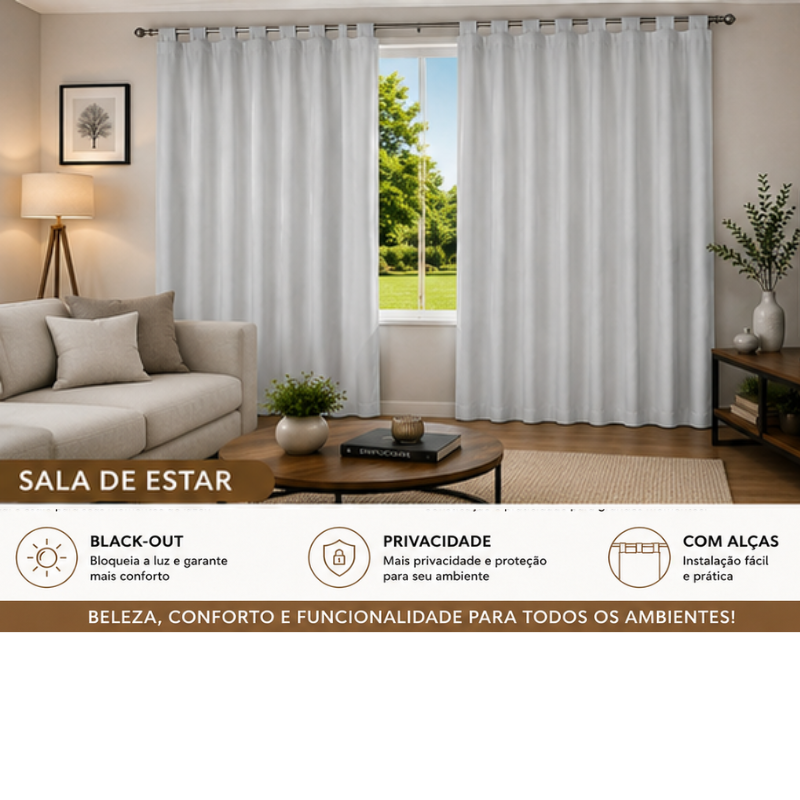 Cortina Blackout Película Cinza instalada em quarto - lgjlimacomercio