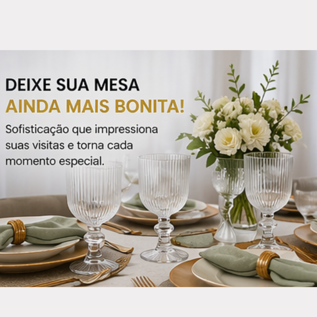 Taça de vidro Athens 380ml Fratelli ideal para água e suco | Lgjlima Comercio
