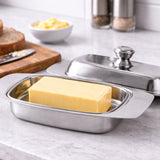 Manteigueira Inox Com Tampa Porta Manteiga Elegante Fratelli