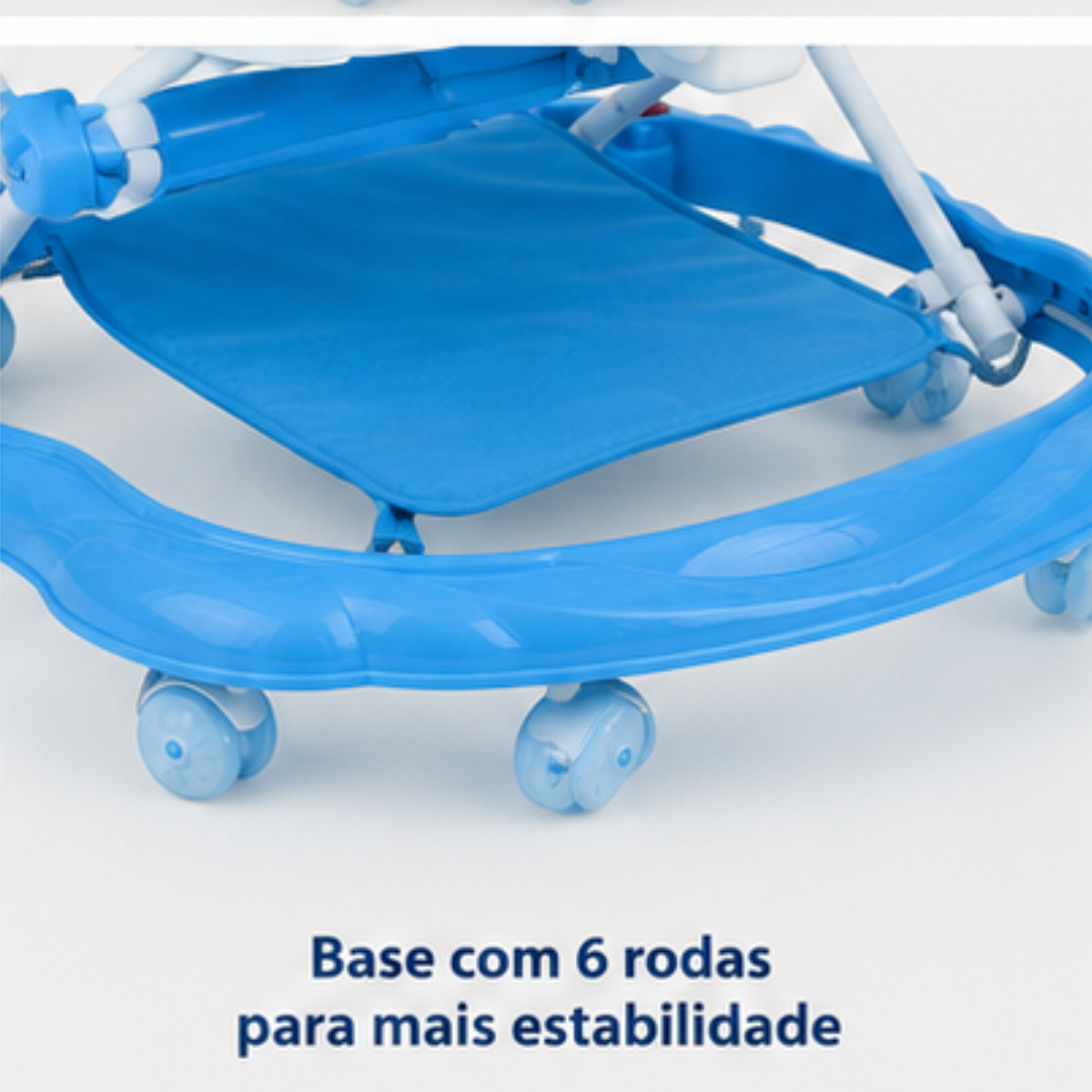 Andador Infantil com Empurrador Interativo - Azul - lgjlimacomercio