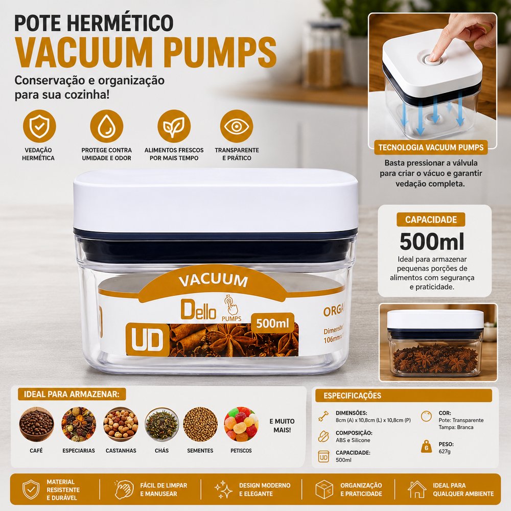 Pote Hermetico Retangular