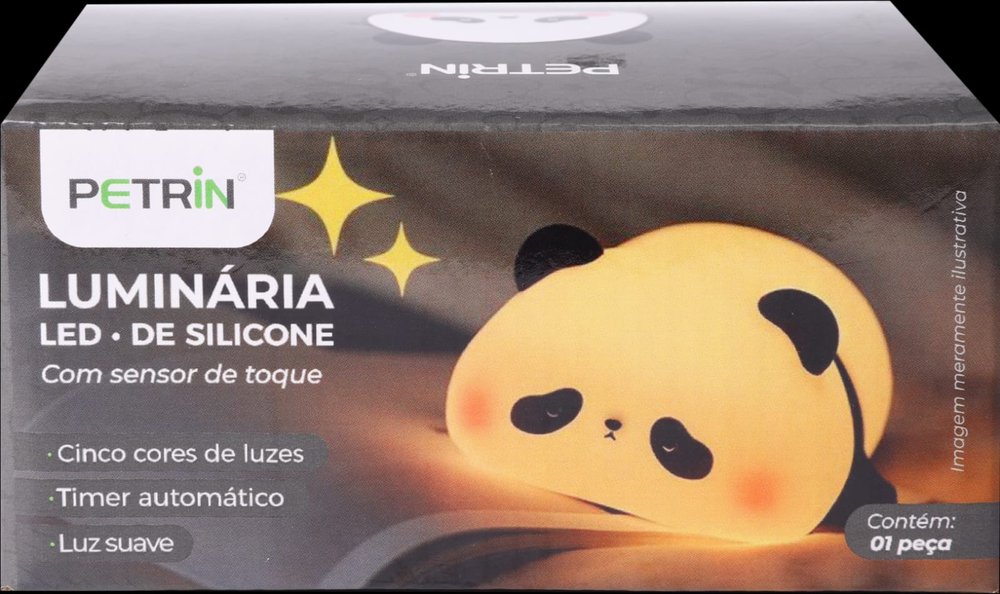 Luz noturna Panda silicone seguro para crianças Petrin | Lgjlima Comercio