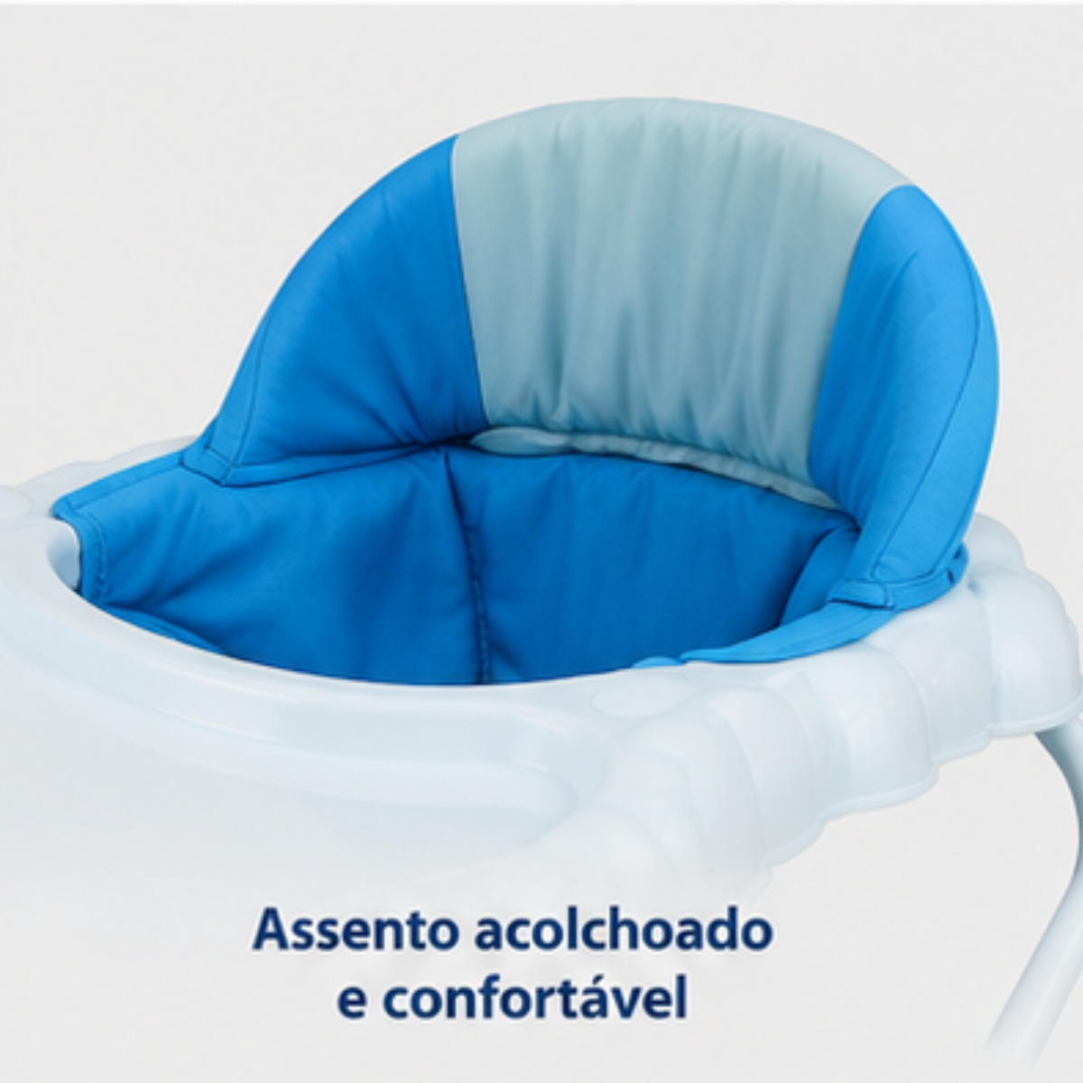 Andador Infantil com Empurrador Interativo - Azul - lgjlimacomercio