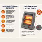 Aquecedor de Ar Quartzo 36cm 220V Cinza Startools - lgjlimacomercio
