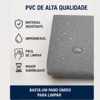 Capa de Maquina de Lavar Com Tampa PVC P - Cinza- Lgjlimacomercio