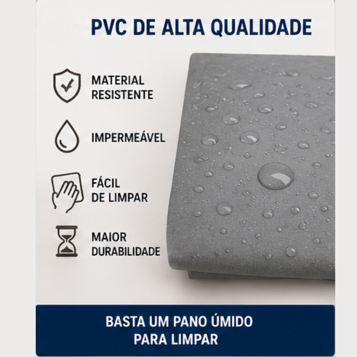Capa de Maquina de Lavar Com Tampa PVC P - Cinza- Lgjlimacomercio