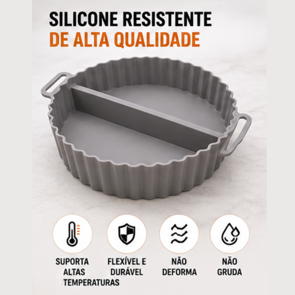 Forma silicone air fryer protege cesto e facilita limpeza | Lgjlima Comercio