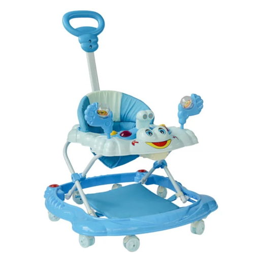 Andador Infantil com Empurrador Interativo - Azul - lgjlimacomercio
