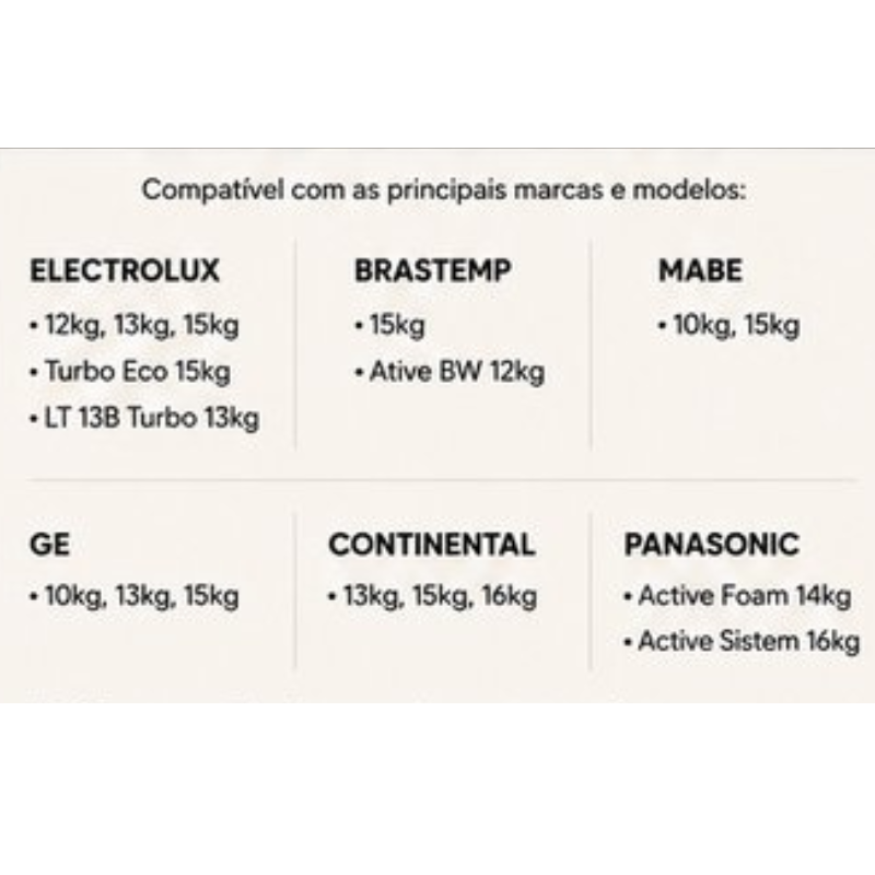 Capa Para Máquina de Lavar Forrada Com Zíper Abertura Superior G - Bege
