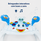 Andador Infantil com Empurrador Interativo - Azul - lgjlimacomercio