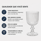 Jogo de taças Athens 380ml Fratelli base firme e estável | Lgjlima Comercio