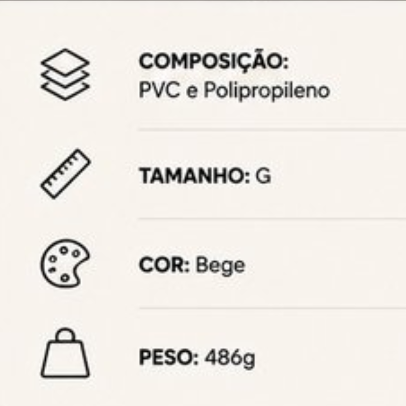 Capa Para Máquina de Lavar Forrada Com Zíper Abertura Superior G - Bege