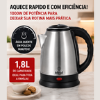 Chaleira Elétrica 1.8Lts 1000W 127V Inox - lgjlimacomercio