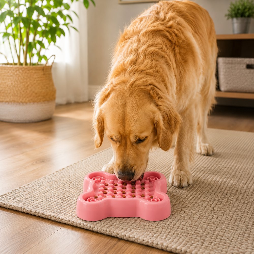 Comedouro Lento Cachorro Anti Engasgo Ração Pet 19,5cm