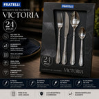 Conjunto de Talheres com 24 Peças em Inox
