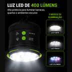 Mini Ventilador Barraca LED USB Recarregável Power Bank