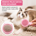 Escova Gato Tira Pelos Pet Cães Gatos Removedora De Pelos
