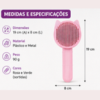 Escova Gato Tira Pelos Pet Cães Gatos Removedora De Pelos