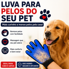 Luva Escova Pet Remove Pelos Cachorro Gato Massageadora