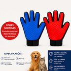 Luva Escova Pet Remove Pelos Cachorro Gato Massageadora
