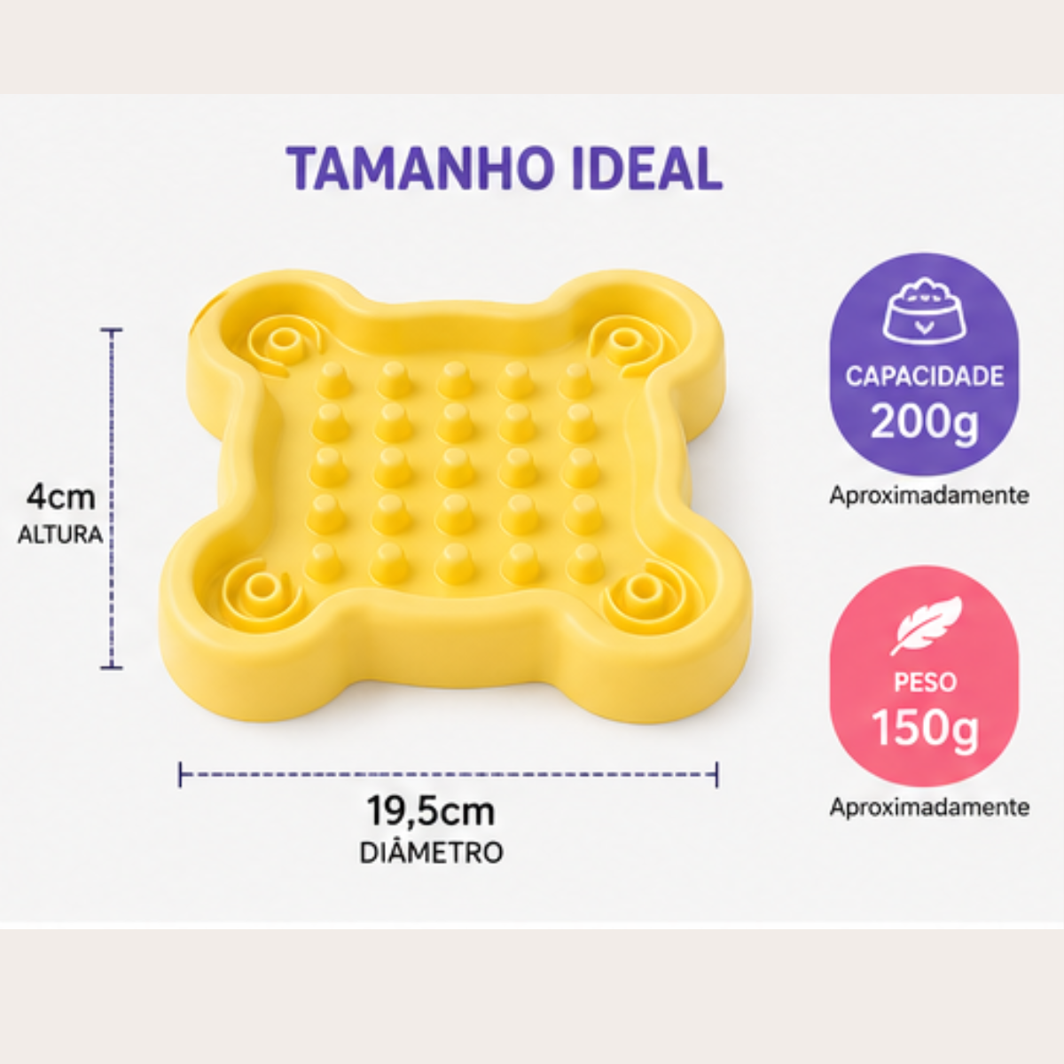 Comedouro Lento Cachorro Anti Engasgo Ração Pet 19,5cm
