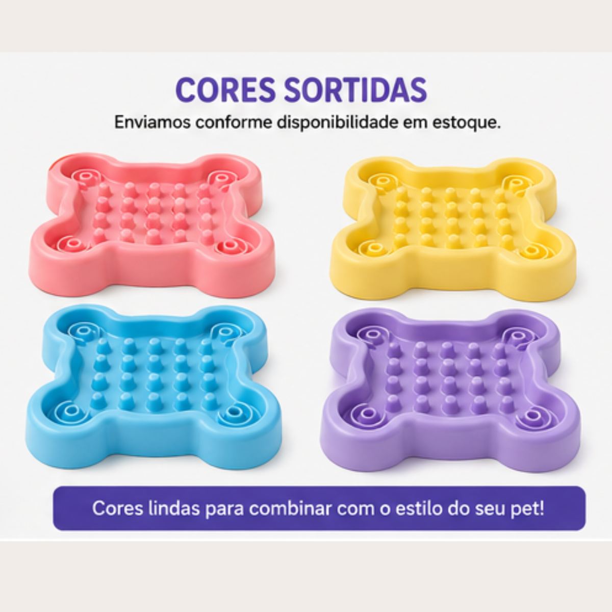Comedouro Lento Cachorro Anti Engasgo Ração Pet 19,5cm