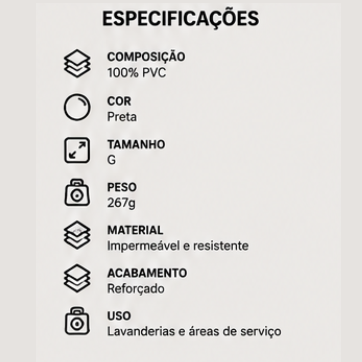 Capa Para Máquina De Lavar PVC Impermeável Com Tampa Preta G