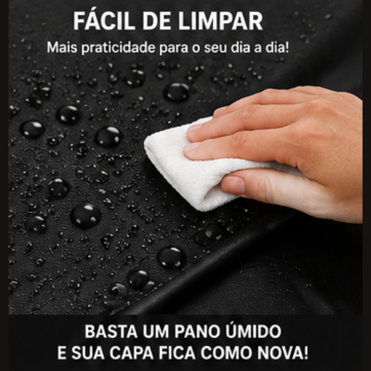 Capa Para Máquina De Lavar PVC Impermeável Com Tampa Preta G