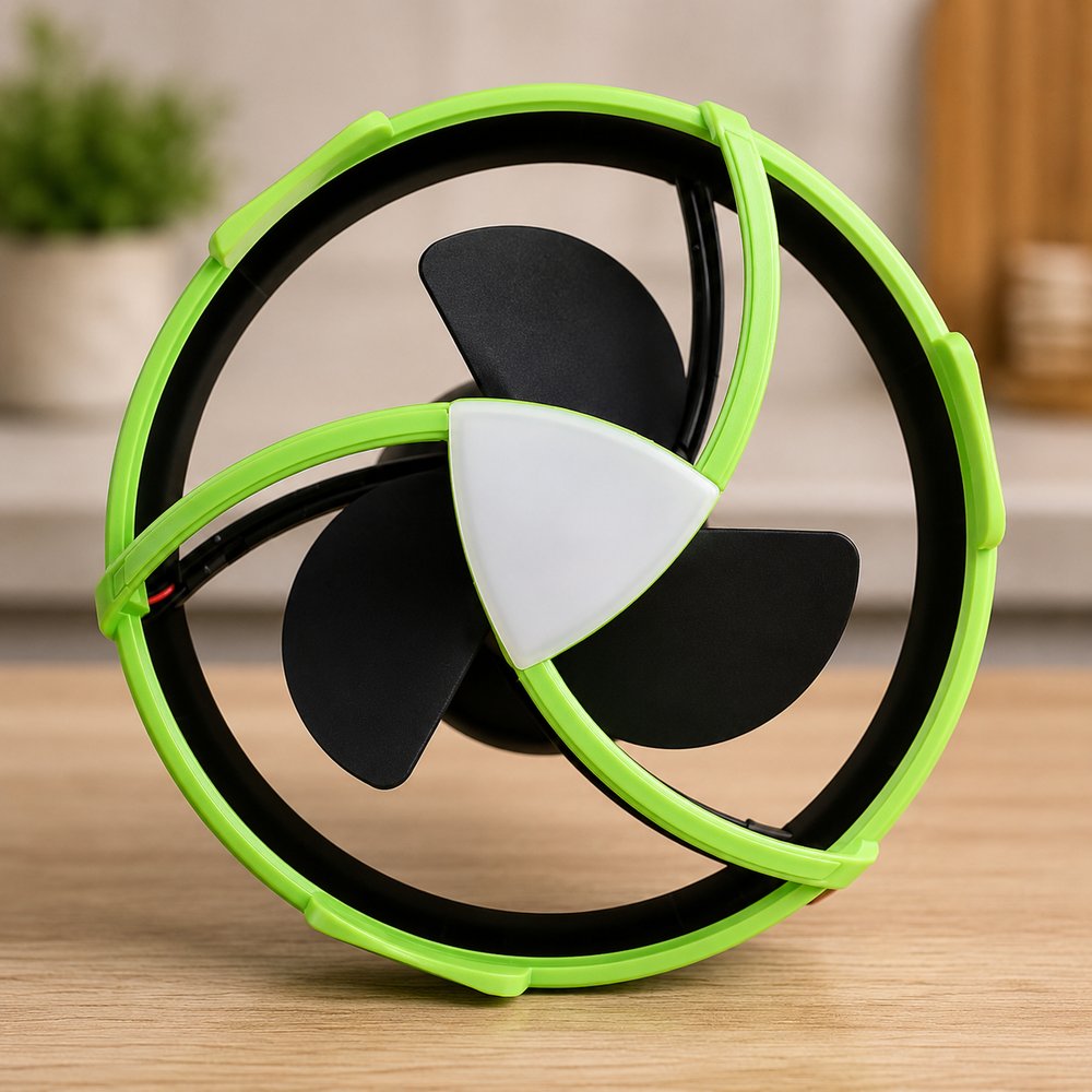 Mini Ventilador Barraca LED USB Recarregável Power Bank