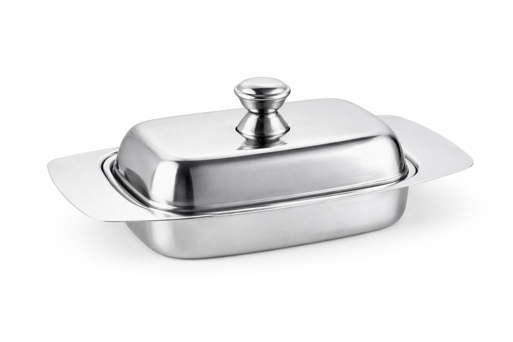Manteigueira com Tampa inox - lgjlimacomercio
