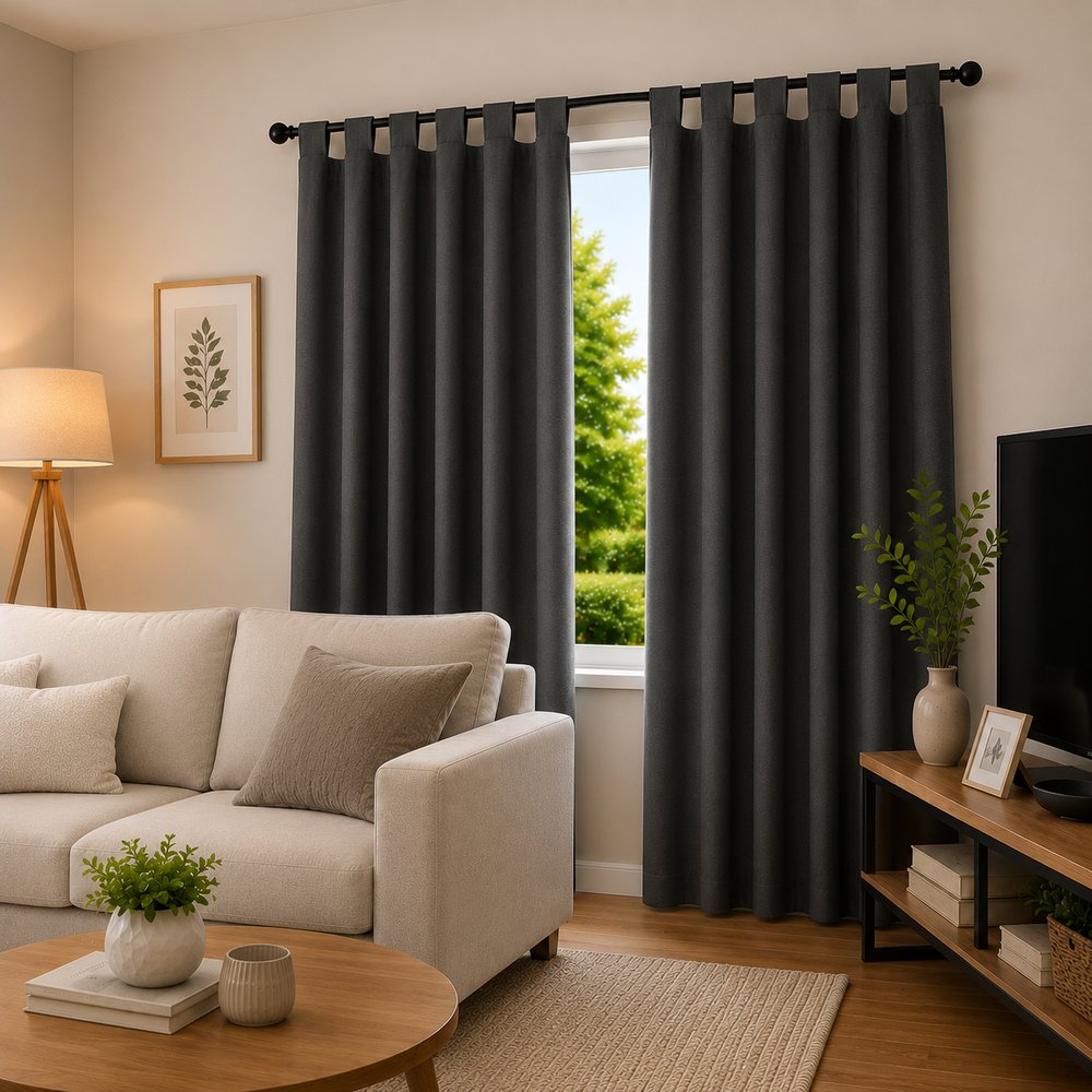 Cortina Black- Out com Alças 140x140 - Cinza - lgjlimacomercio