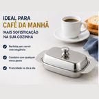 Manteigueira com Tampa inox - lgjlimacomercio