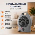 Aquecedor Elétrico Portátil 1000W 127V Ventilação Ar Startools - lgjlimacomercio