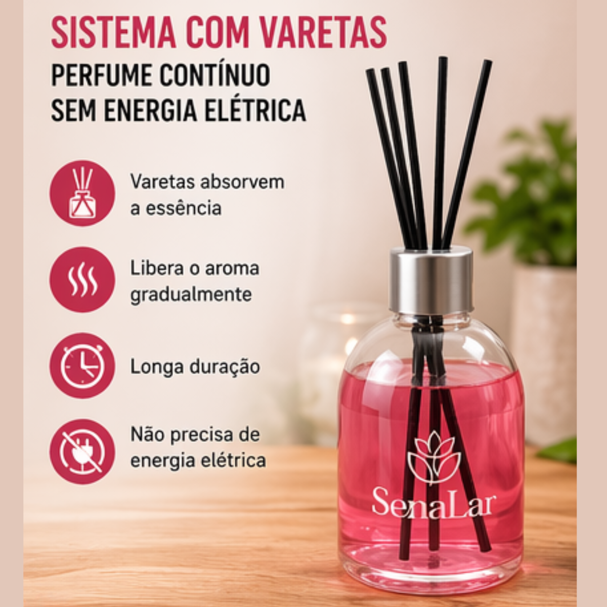 Difusor 250ml Senalar perfuma sala quarto e escritório | Lgjlima