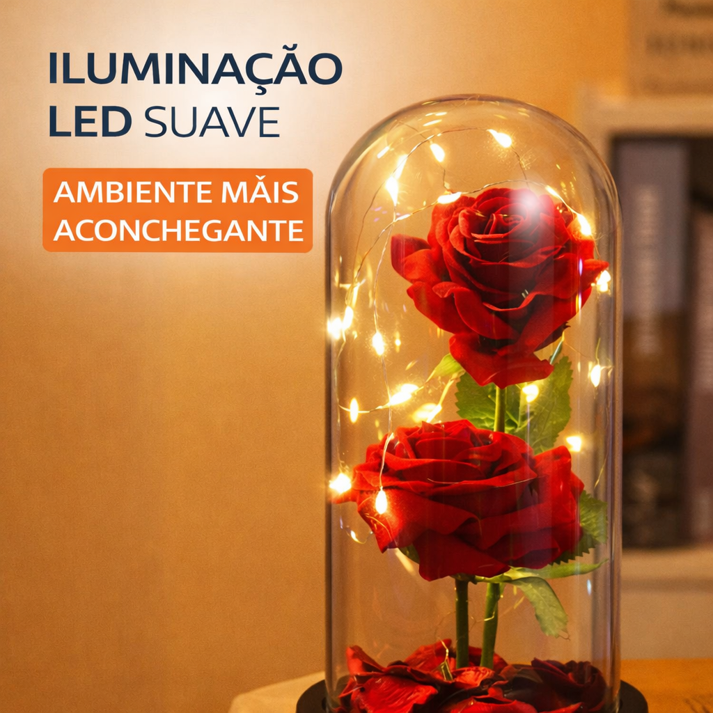 Luminária rosa encantada presente Dia dos Namorados aniversário | Lgjlima Comercio