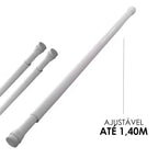 Tubo Barra Extensível Ajustável Cortina Box De Banheiro 0,90 a 1,40 - lgjlimacomercio