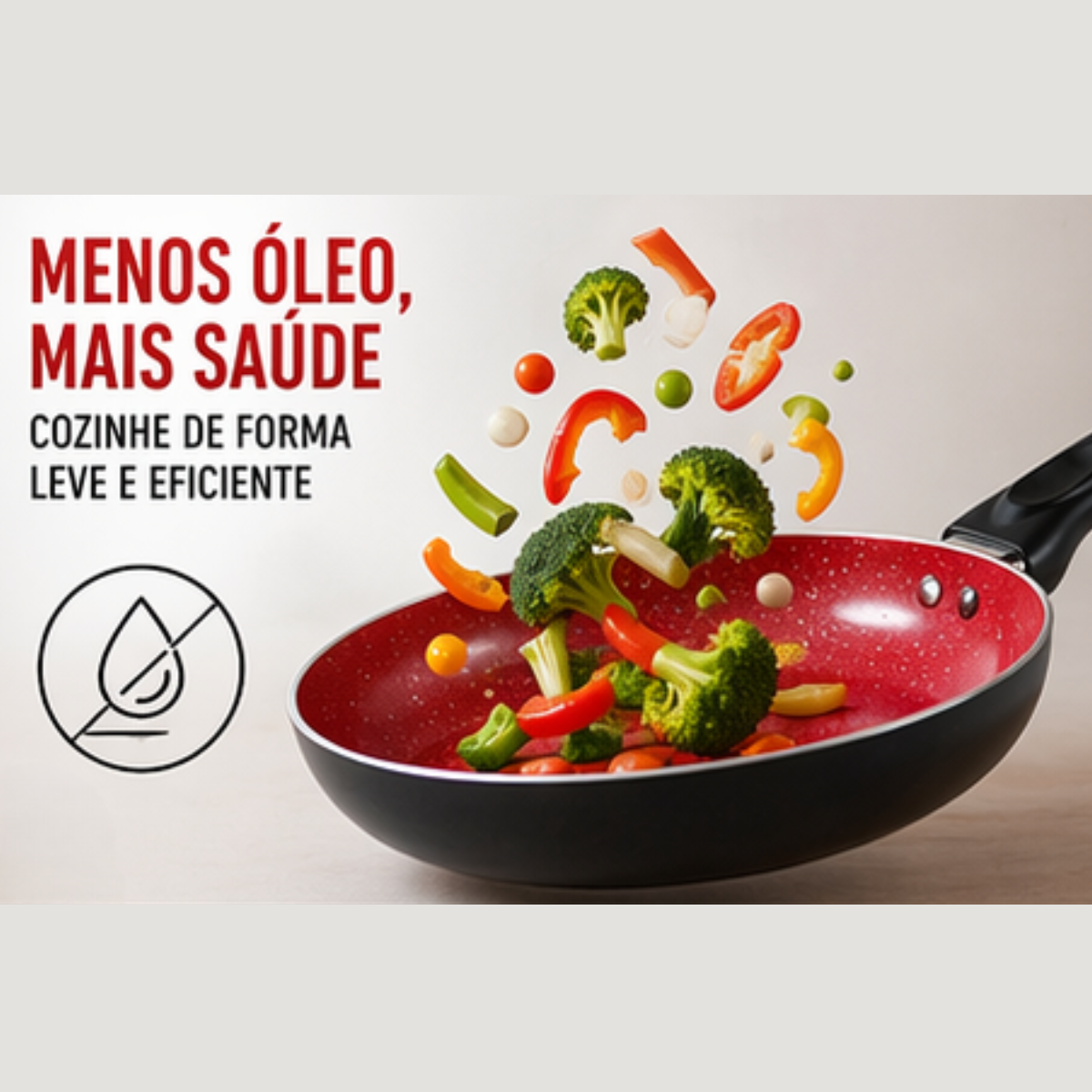 Frigideira cerâmica 28cm aquecimento uniforme Fratelli | Lgjlima Comercio
