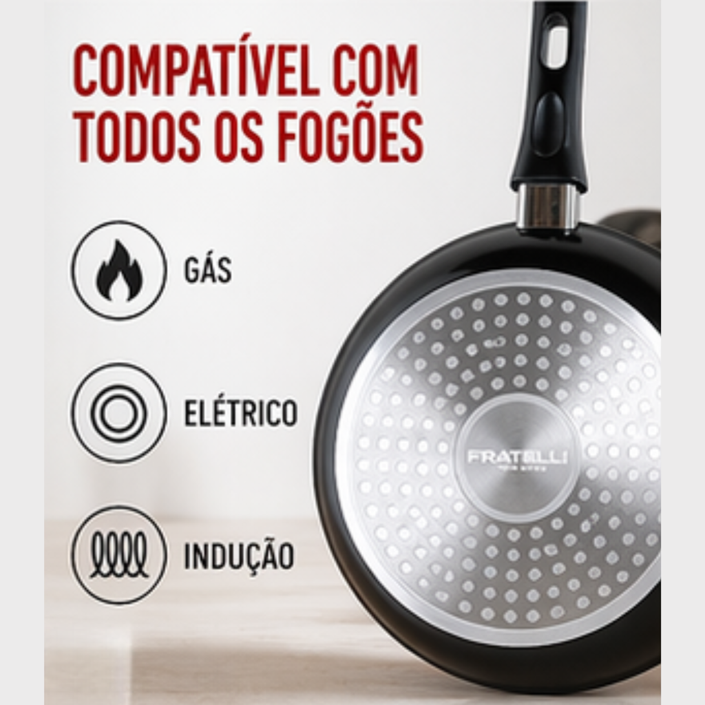Interior antiaderente frigideira cerâmica 28cm Fratelli | Lgjlima
Comercio