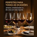 Taça cristal 615ml Fratelli transparência e brilho intenso | Lgjlima Comercio
