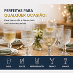 Conjunto 6 taças vidro Athens 380ml resistente e transparente | Lgjlima Comercio