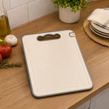 Tábua De Corte 36cm Dupla Face Cozinha Resistente - Bege