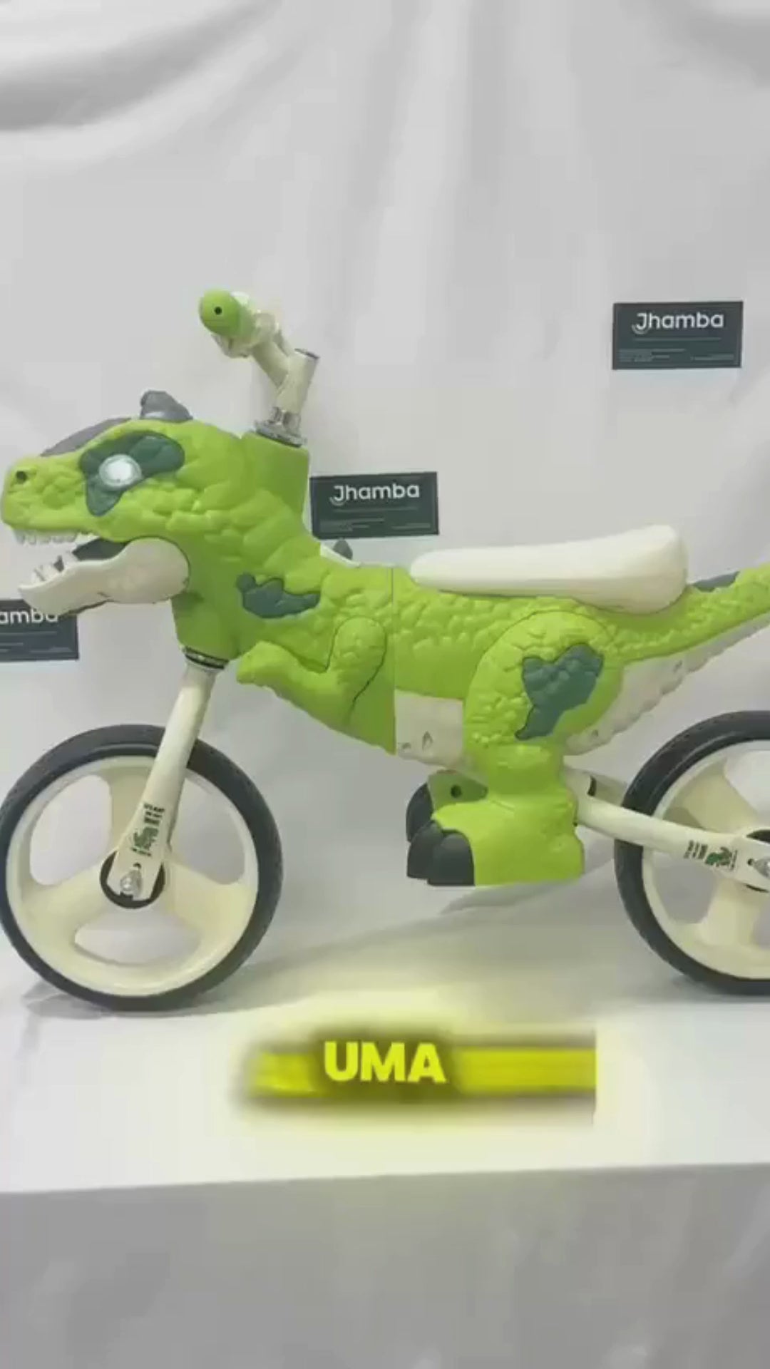 Bicicleta Equilíbrio Infantil Dinossauro T Rex Aro 12 Verde